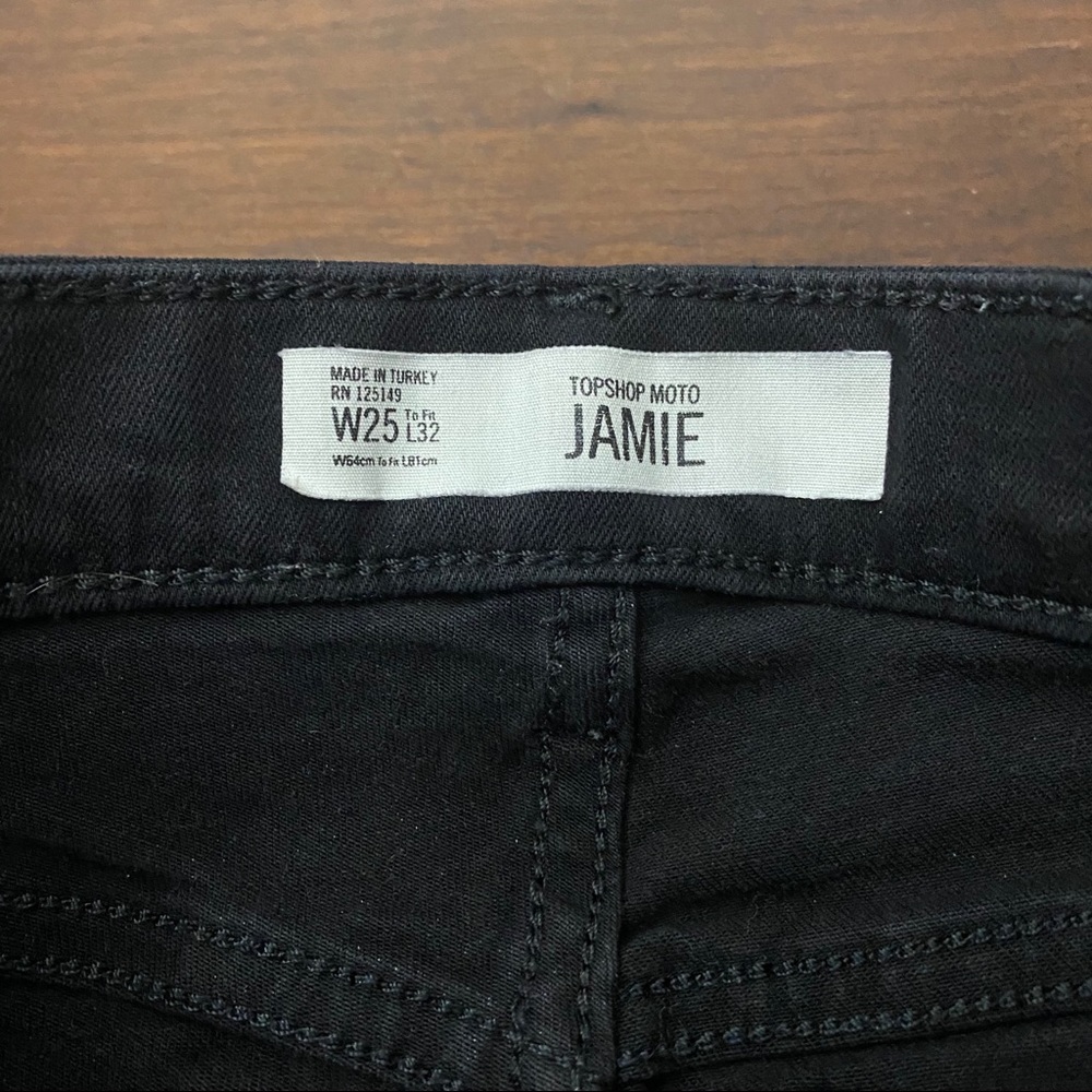 Topshop High-waisted Black Jamie Skinny Jeans - Picture 6 of 7